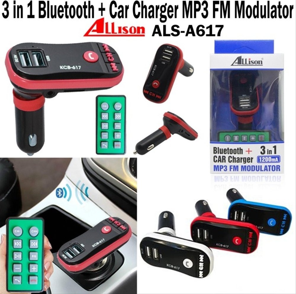 Car Dual USB FM Charger With Remote Control