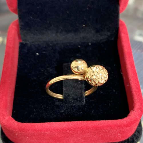 Gold Ring Italian Design, Yellow, 18 Karate 1.6 Grams, TD 54