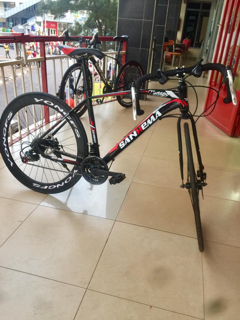 Sanhema Road Racing Bike 21 Gears Carbon Steel 26 inches Frame – Black