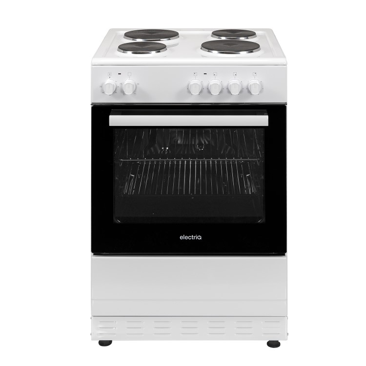 Electric 60cm Single Oven Electric Cooker with Sealed Plate Hob - White