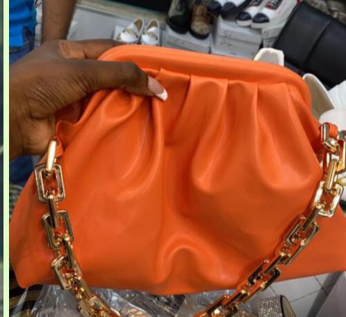 Orange hand bag