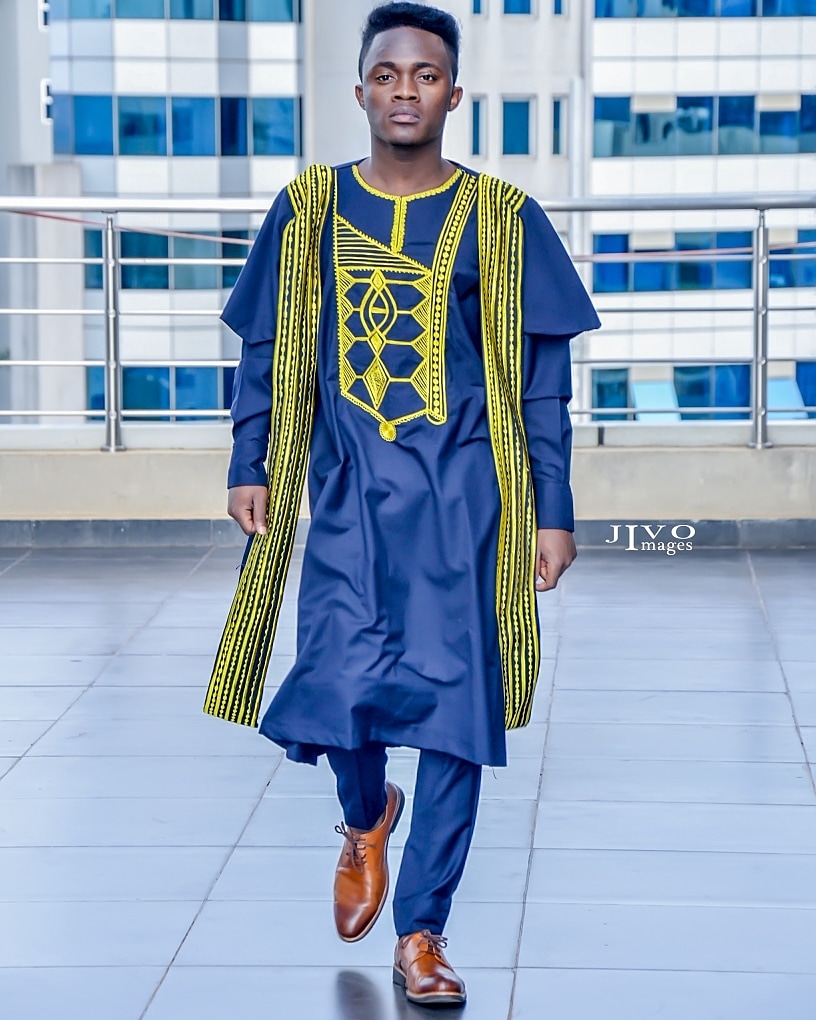 Senegalese Charm BouBou Colored Blue