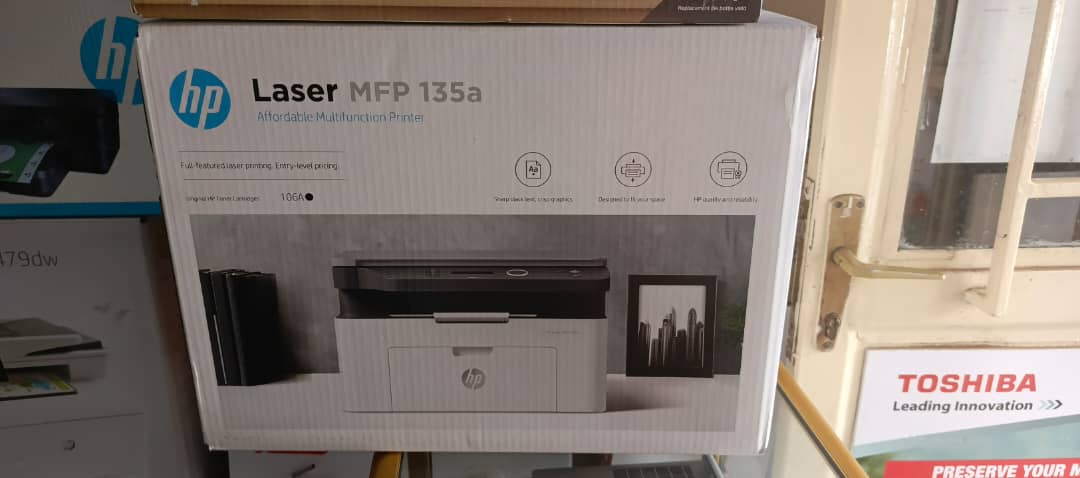 HP Laser MFP 135a Print, Copy, Scan, Multi-Functional All in One Office Printer, 4ZB82A - White