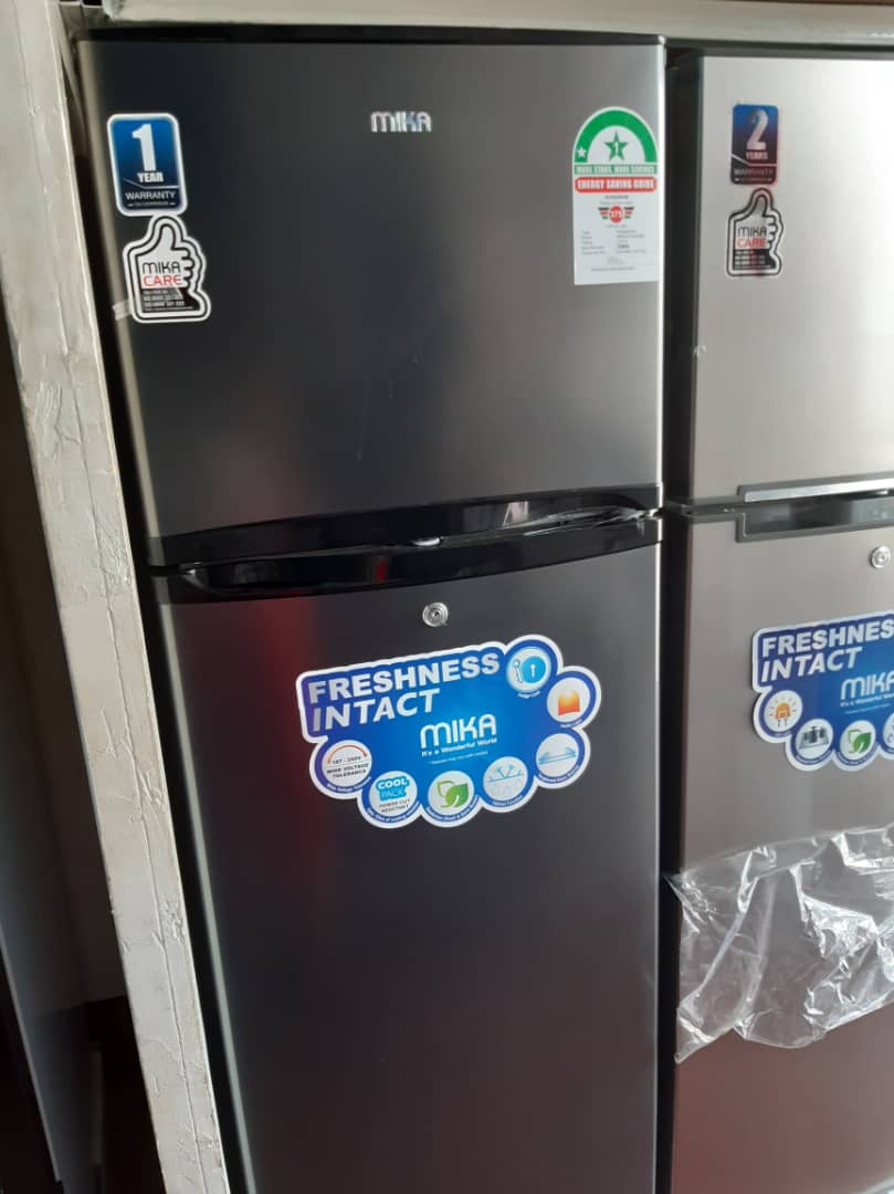 Double Door Gray Refrigerator Freshness intact