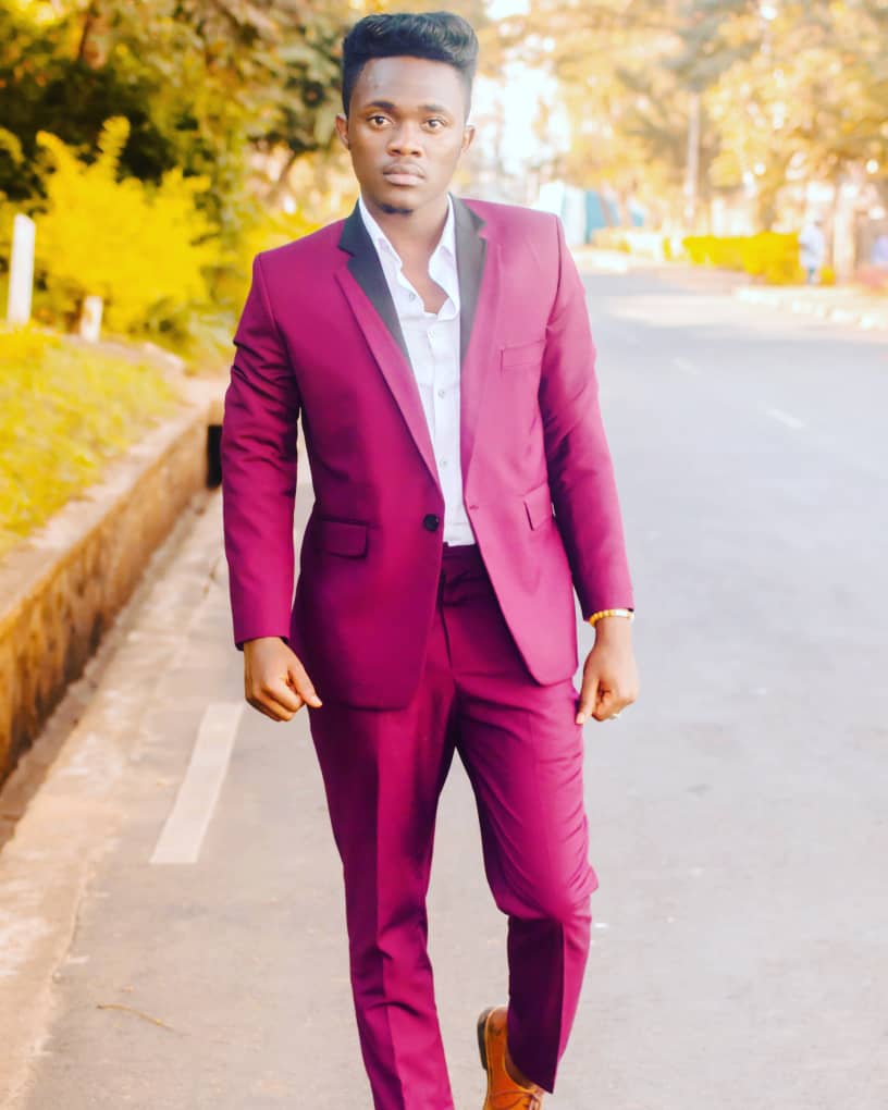 Red wine groom suit for men 2 Pieces Slim Fit Groom