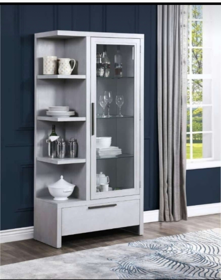 One-Doors Glass China Hutch cabinet on a nice price
