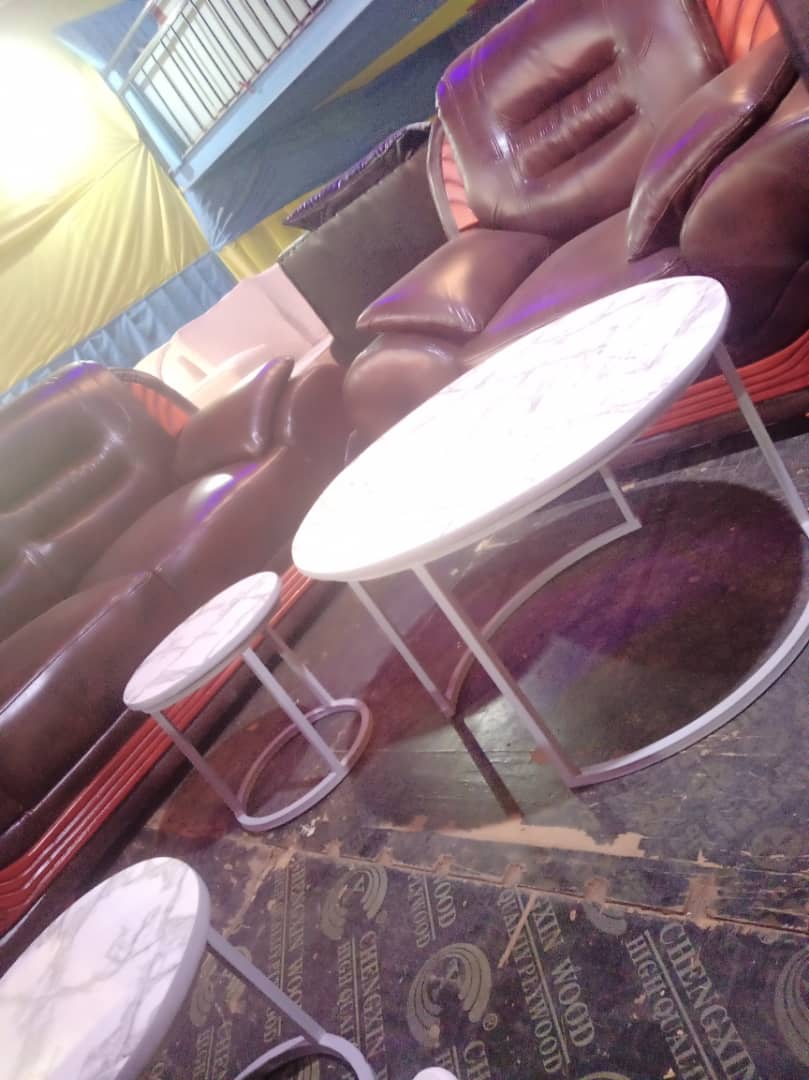 Round Nesting Coffee Tables with an elegant Sofa on a cheap price