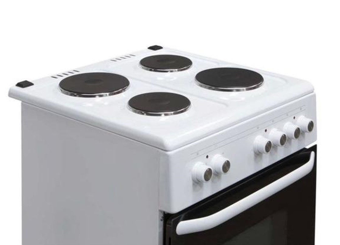 Electric 60cm Single Oven Electric Cooker with Sealed Plate Hob - White