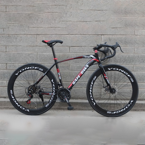 Sanhema Road Racing Bike 21 Gears Carbon Steel  26 inches Frame – Black