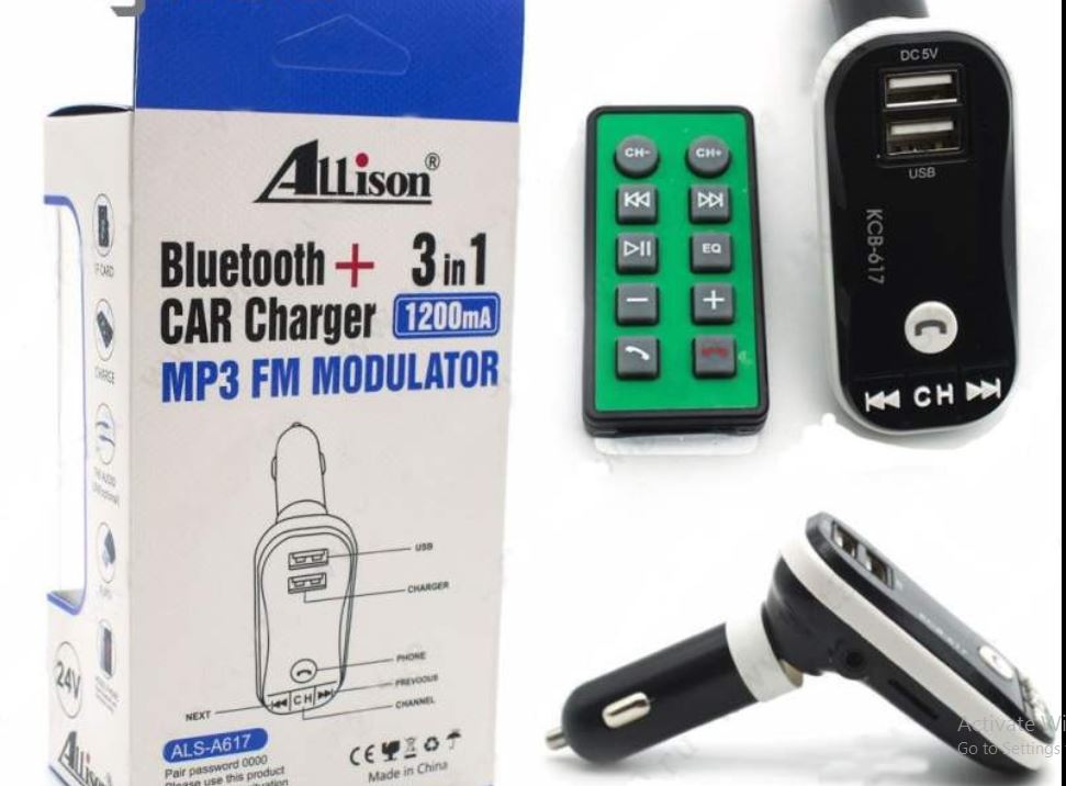 Car Dual USB FM Charger With Remote Control